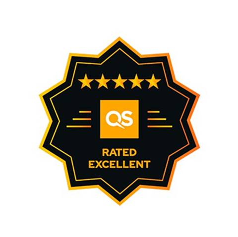 El logo muestra una medalla con cinco estrellas y la palabra 'EXCELLENT'.