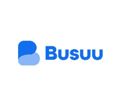 Logotipo de la plataforma de aprendizaje de idiomas Busuu.