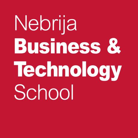 Logo de la Escuela Nebrija de Negocios y Tecnología.