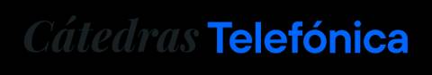 La imagen muestra el texto 'Cátedras Telefónica' en un diseño estilizado.