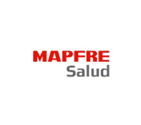 Logotipo de MAPFRE Salud en colores rojo y gris.