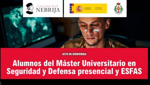 Imagen de bienvenida a los alumnos del Máster Universitario en Seguridad y Defensa.