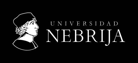Logo de la Universidad Nebrija con la imagen de un hombre en perfil.