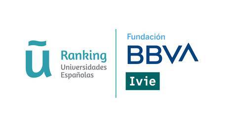 Logotipo del Ranking de Universidades Españolas asociado a la Fundación BBVA y el Ivie.
