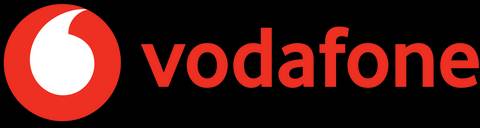 Logo de Vodafone que muestra su emblemático diseño en color rojo y blanco.