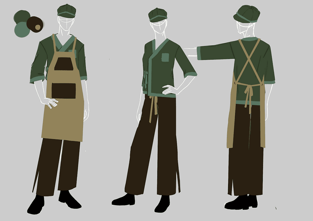 figurines uniforme Aramark