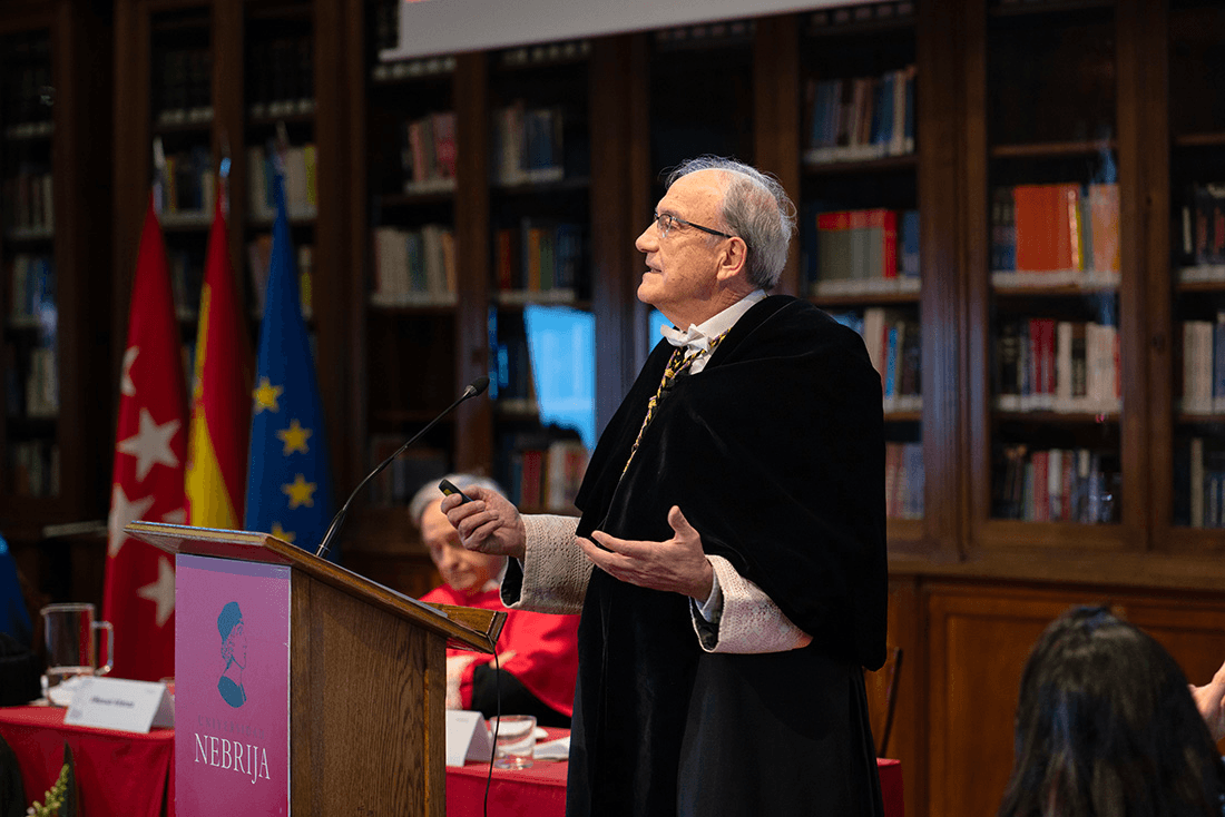 José Muñiz, durante su intervención en el acto de Santo Tomás.
